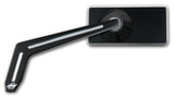 #102370B & 102390B Mirror, Weekend Warrior Stem, W/ Rectangle Head Ball Milled Black 2 Tone