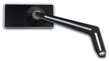 #102370B & 102390B Mirror, Weekend Warrior Stem, W/ Rectangle Head Ball Milled Black 2 Tone