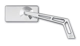 #102450 & #102470, Mirror, Weekend Warrior Stem, W/Rectangle Head Chrome