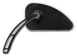 #102510B, #102530B Mirror, Tear Drop Stem Cut out, with Tear Drop Head Smooth Black