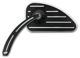 Mirror Pair Black #102550B, #102570B, Tear Drop Stem, with Tear Drop Head Ball Milled
