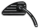 Mirror Pair Black #102550B, #102570B, Tear Drop Stem, with Tear Drop Head Ball Milled