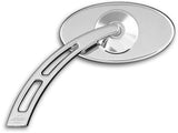 #102590 #102600 Mirror Chrome, Pro-Street Smooth Oval Head, w/Teardrop Cut-Out Stem