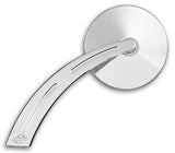 #102650, #102660 Mirror, Tear Drop Ball Milled Stem with Round Head, Chrome