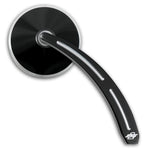 Mirror Pair Black #102650B, #102660B, Tear Drop Ball Milled Stem with Round Head