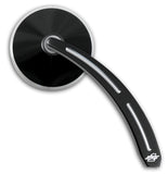 Mirror Pair Black #102650B, #102660B, Tear Drop Ball Milled Stem with Round Head