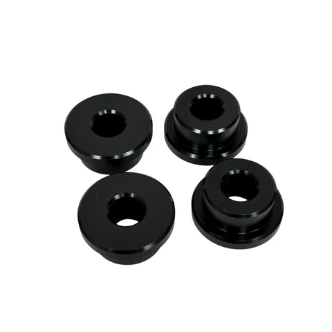 #103050B, Solid Mount Billet Riser Bushing kit, Black Anodized, Dyna, FXR, Sportster