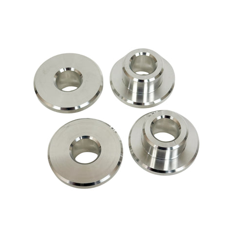 Square Riser Bushing #103060RAW, Solid Mount Billet Riser Bushing kit, RAW Aluminum, M8 Sof ...