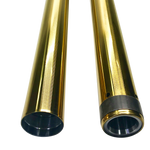 #105120G, Dyna 49mm Fork Tubes 25.5", Gold TIN, 06-17 FXD