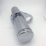 #210380, 10" Long Chrome Ball-Milled Stash Tube with Mounting Clamp, 1" - 1-1/4" Frame