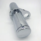 #210380, 10" Long Chrome Ball-Milled Stash Tube with Mounting Clamp, 1" - 1-1/4" Frame