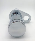 #210380, 10" Long Chrome Ball-Milled Stash Tube with Mounting Clamp, 1" - 1-1/4" Frame