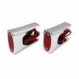 #909106R Fender Strut RED LED Marker Light, Chrome, Pair. 04-20 XL