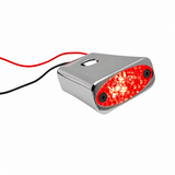 #909106R Fender Strut RED LED Marker Light, Chrome, Pair. 04-20 XL