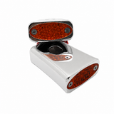 #909106 Fender Strut AMBER LED Marker Light, Chrome, Pair. 04-20 XL