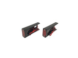 #909108BR Billet Fender Strut RED LED Marker Light, Black, Pair. 84-17 Softail.