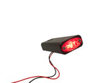 #909108BR Billet Fender Strut RED LED Marker Light, Black, Pair. 84-17 Softail.