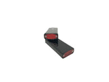 #909108BR Billet Fender Strut RED LED Marker Light, Black, Pair. 84-17 Softail.