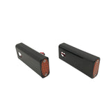 #909108B Billet Fender Strut AMBER LED Marker Light, Black, Pair.84-17 Softail.