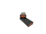 #909108B Billet Fender Strut AMBER LED Marker Light, Black, Pair.84-17 Softail.