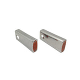 #909108R Billet Fender Strut  RED LED Marker Light, Chrome, Pair. 84-17 Softail.