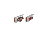 #909108 Billet Fender Strut  AMBER LED Marker Light, Chrome, Pair. 84-17 Softail.
