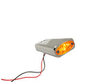 #909108 Billet Fender Strut  AMBER LED Marker Light, Chrome, Pair. 84-17 Softail.