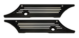 #104720B Saddle Bag Latch Covers, Ball Milled, Black Anodized, 1993-13 Touring