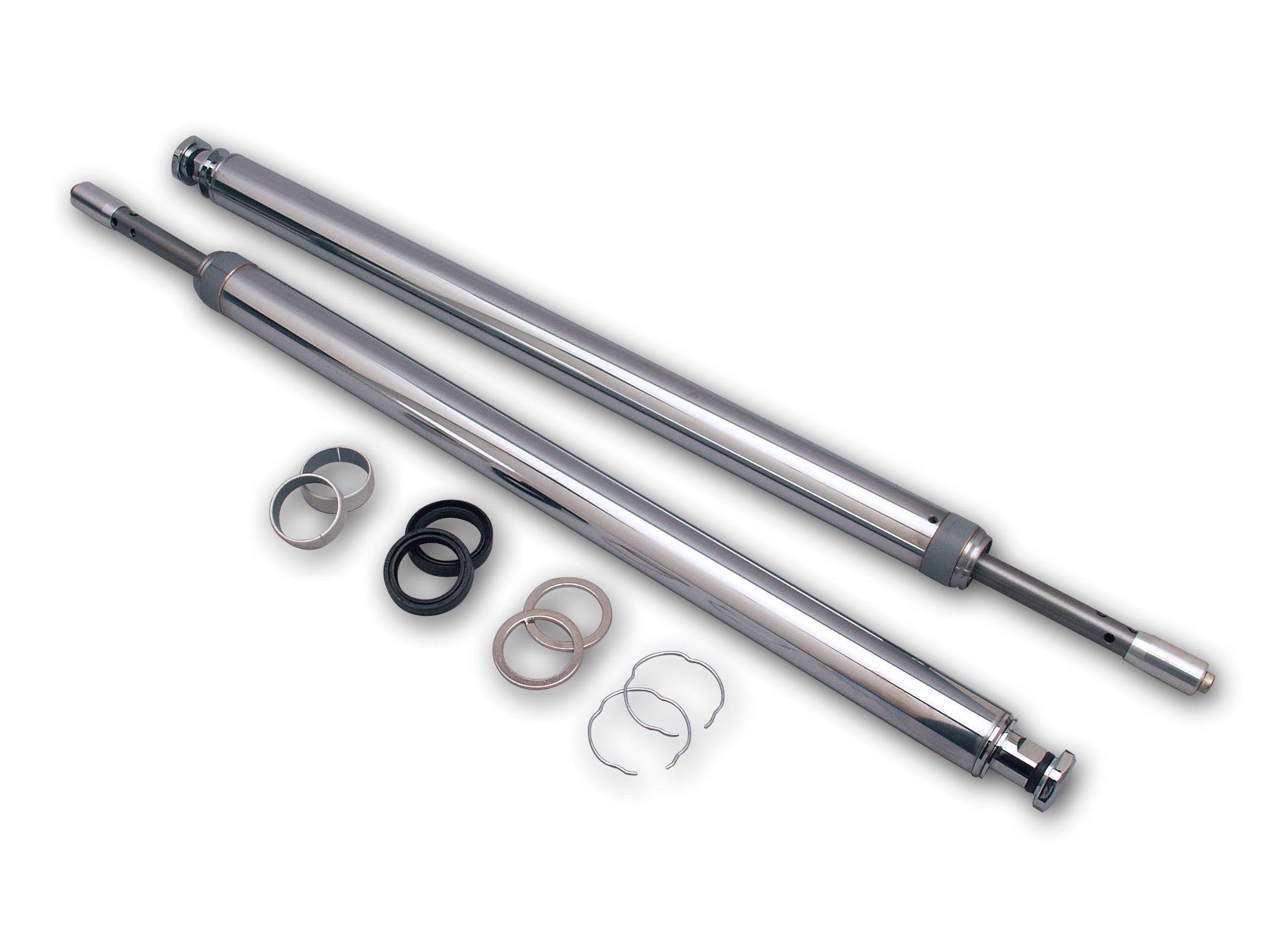 ULTIMA 41mm CHROME BILLET STOCK FORKS HARLEY SOFTAIL FXST