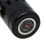#201100B Oil Cooler w/Temp Gauge, Universal Clamp, for 1-1/2" Frame, Black