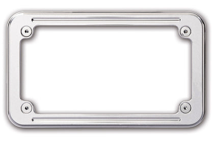 #300990 Custom License Frame, Ball Milled, Chrome