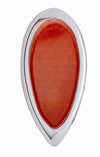 #402060  Teardrop LED Dual Function Tail Light w/Chrome Bezel, Red Lens, Flush Mount, ea