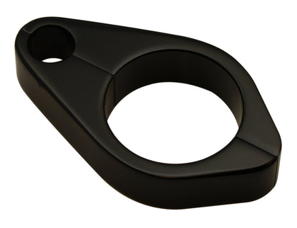 #500700B Billet Clamp, Speedo Cable, 41mm Fork Tube Mount, Black