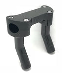 #801260B 4" Handlebar Riser Kit w/Billet Clamp, Black, Smooth, Yamaha