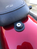 Custom Harley-Davidson Pro-One Performance Products Seat Bolt. Black anodized with Pro-One logo. 